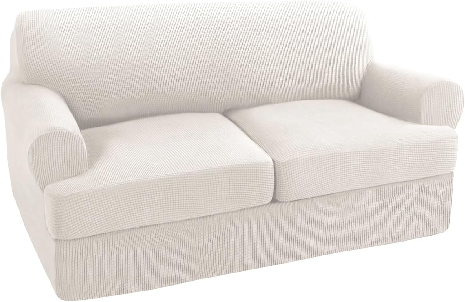 Turquoize 3 Piece T Cushion Loveseat Slipcovers for 2 Cushion