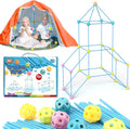 Kids Fort Building Kit 202 Pcs STEM Construction Toys - Creative Play