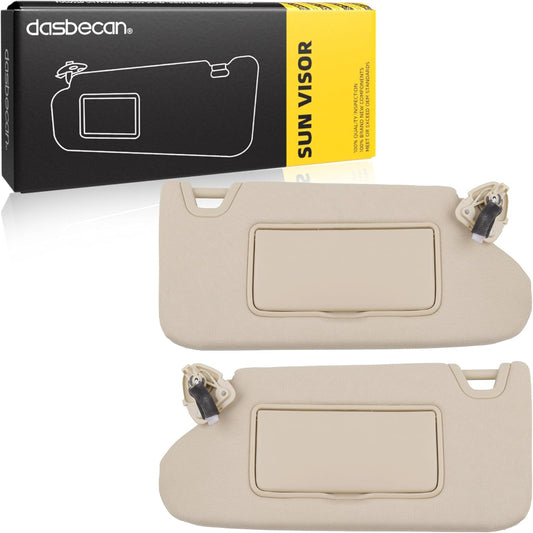 Dasbecan Beige Pair Sun Visor for Nissan Altima 2013-2018