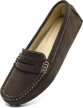 Osslue Women's Suede Leather Casual Penny Loafers - Comfort Slip-On