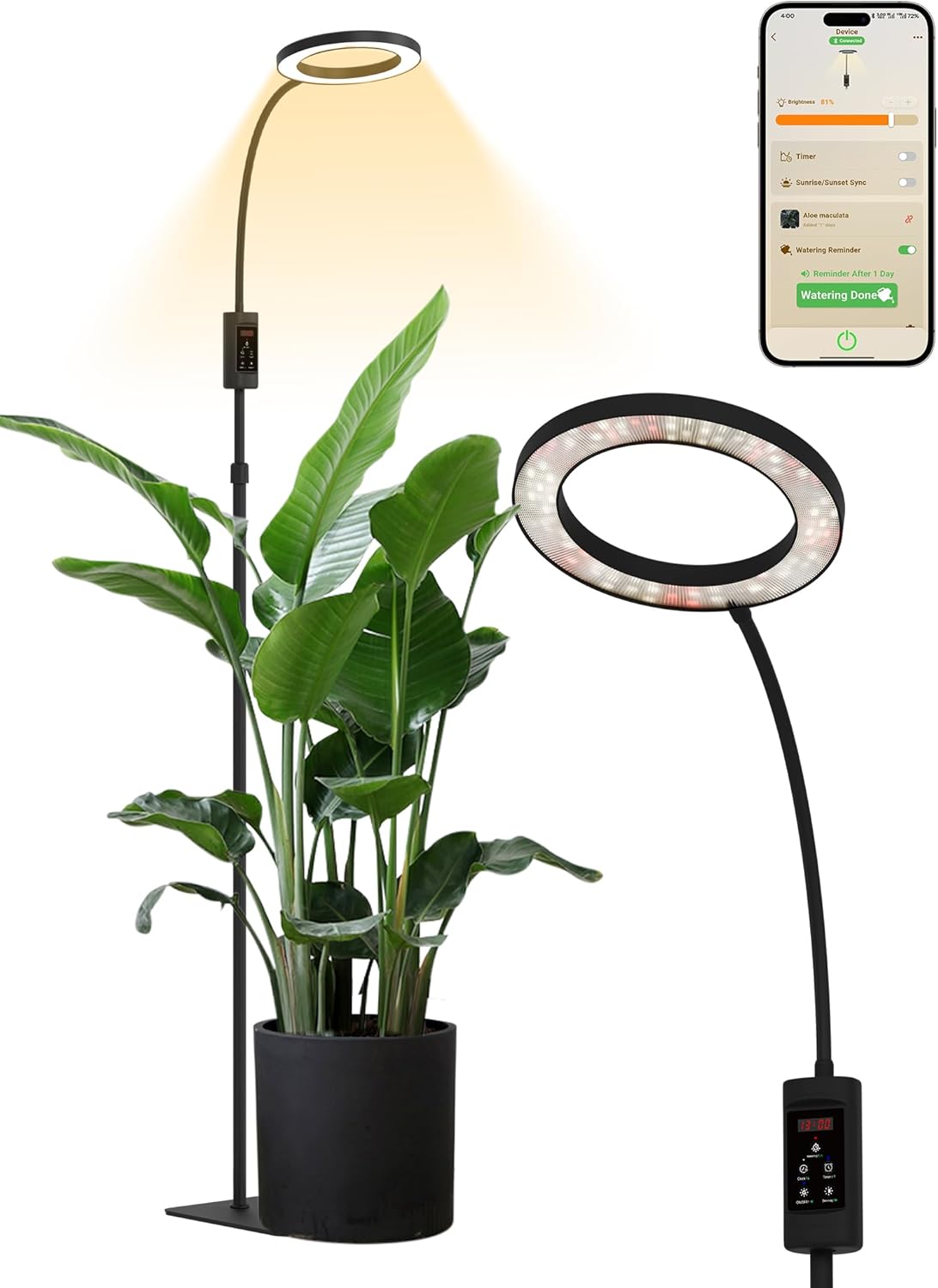 GLOWRIUM Smart Grow Lights for Indoor Plants with Bluetooth Control
