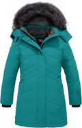 Girls' ZSHOW Long Puffer Jacket with Insulation for Cold Weather