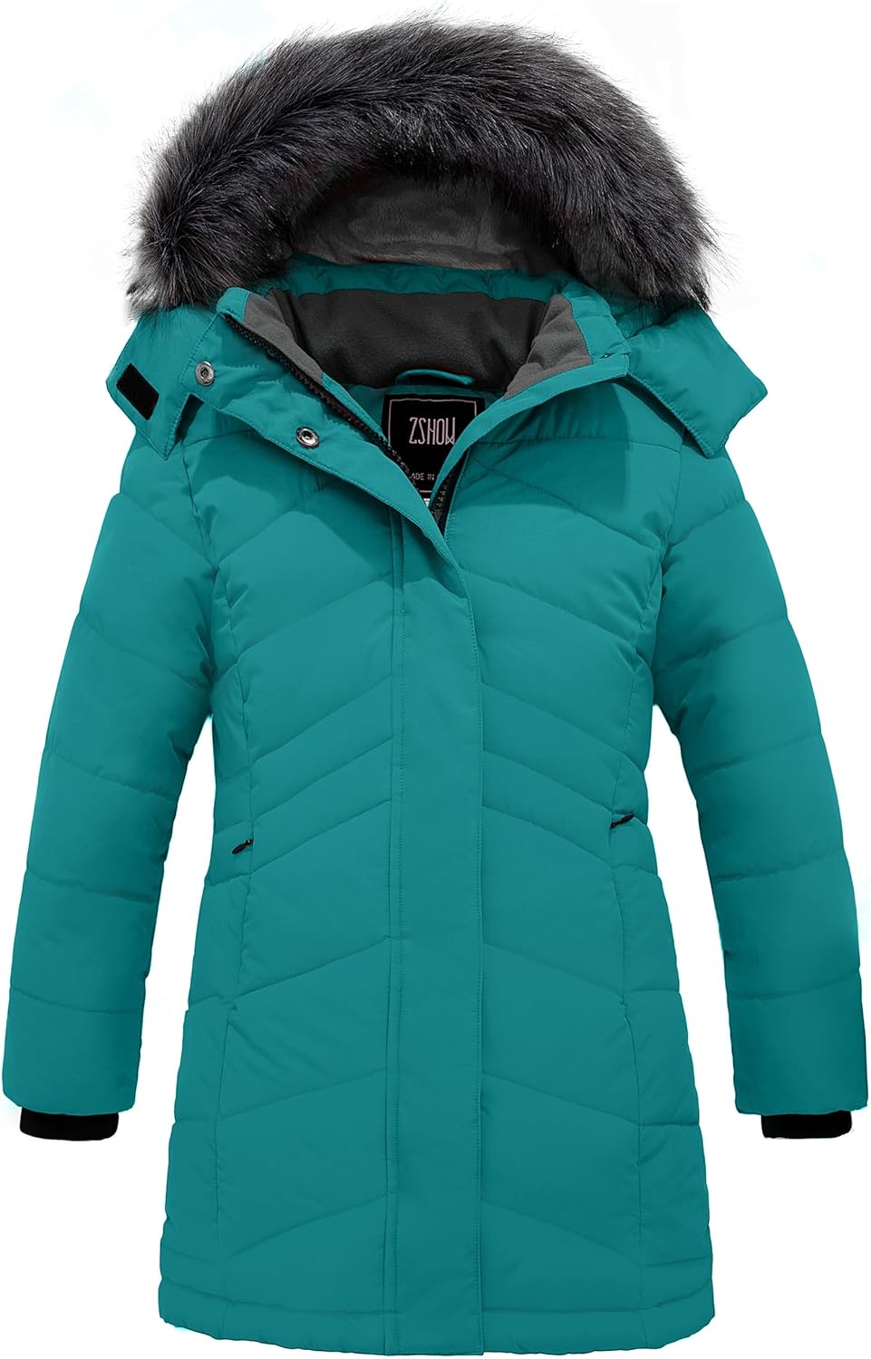 ZSHOW Girls' Winter Coat Insulated Long Quilted Puffer Jacket