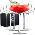 Chouggo Martini Glasses Set of 6 Coupe Cocktail Glasses - Elegant
