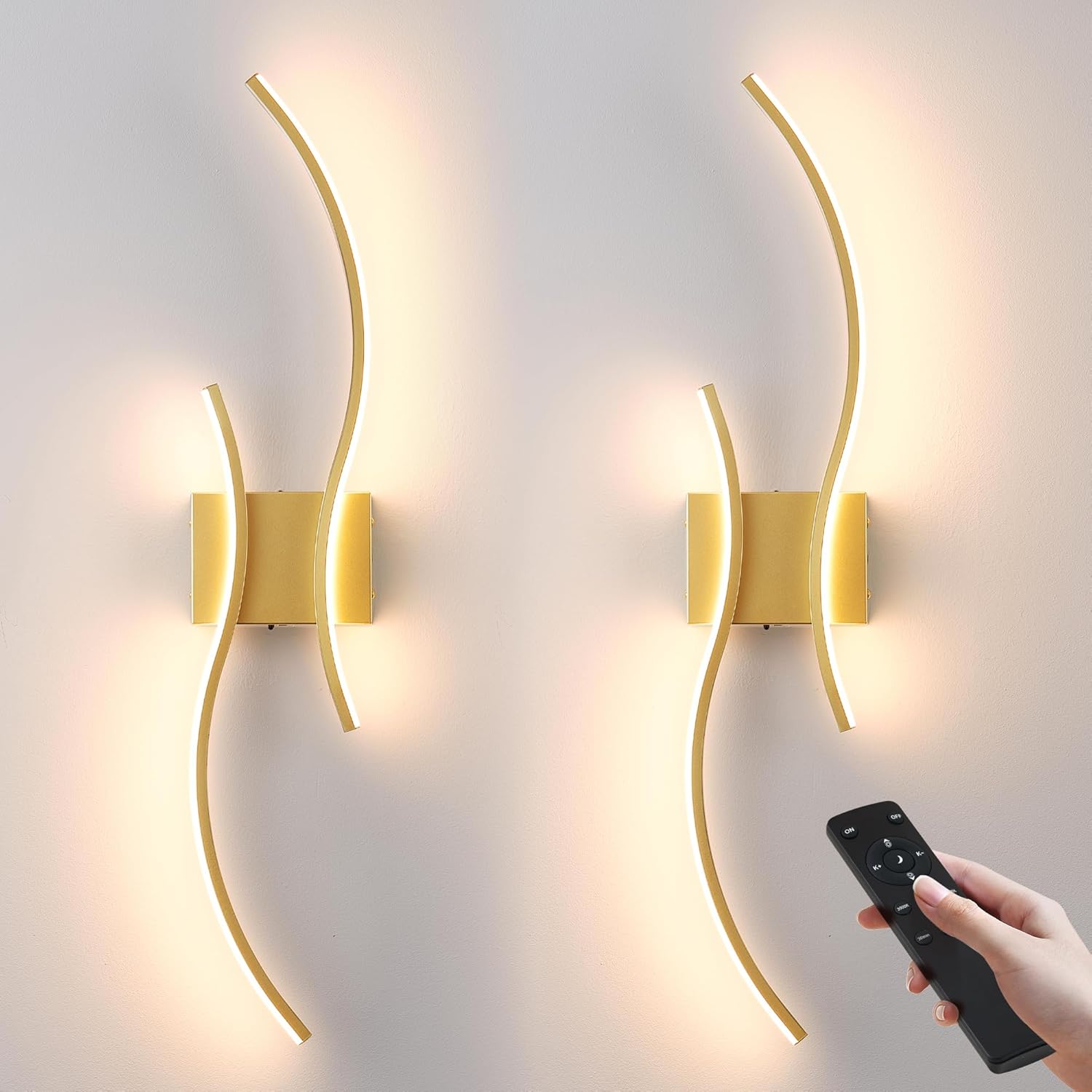 Battery Operated Wall Sconces with Remote Control for Home