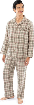 Fruit of the Loom Men's Flannel Pajama Sleep Set - Cozy Relaxed Fit