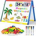Magnetic Board for Kids 24x18 in Double Sided Tabletop - Foldable