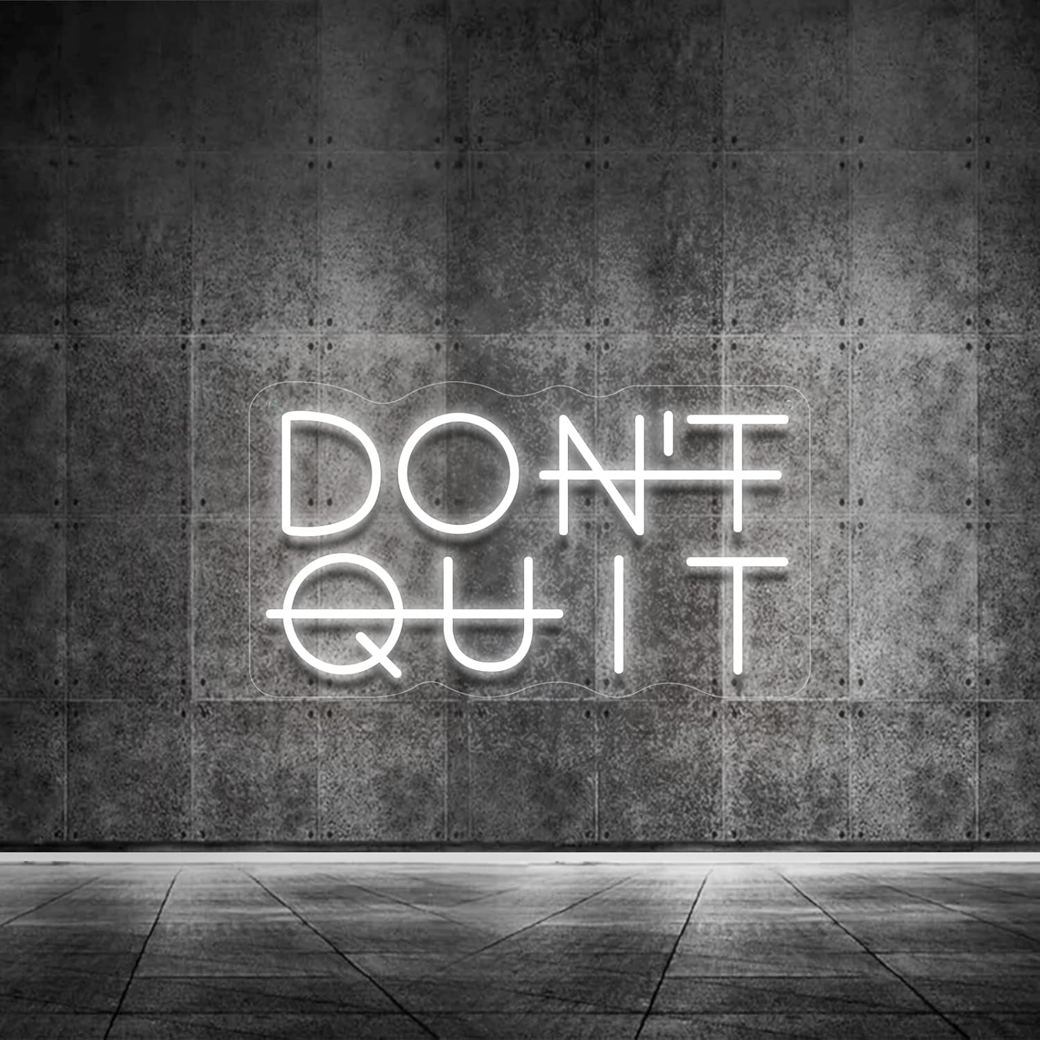 Don't Quit LED Neon Sign for Wall Decor and Party Lighting