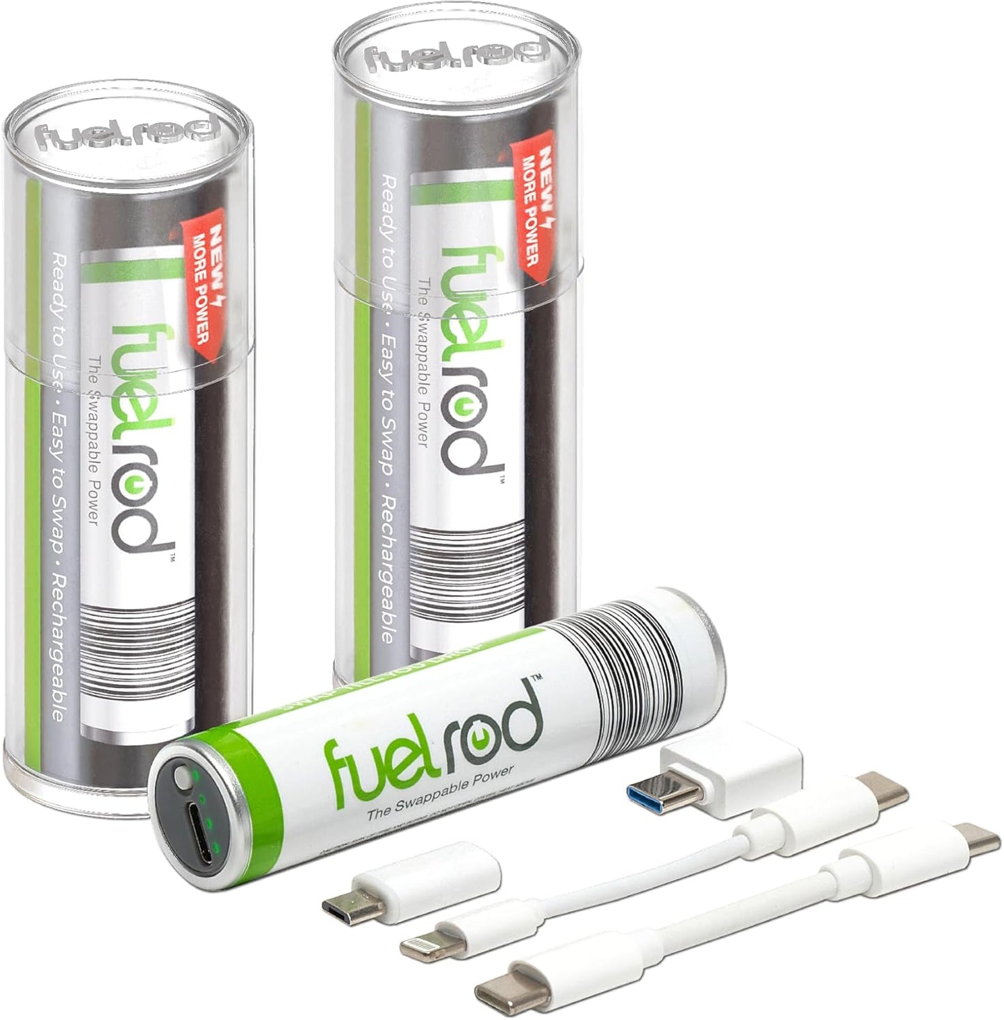 FuelRod USB-C Portable Charger Kit - Rechargeable Power Bank