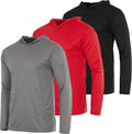Men's Mesh Long Sleeve Athletic Pullover Hoodie - UPF 50
