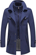 Men's Wool Blend Coat Warm Winter Trench Coat - Stylish, Versatile Fit