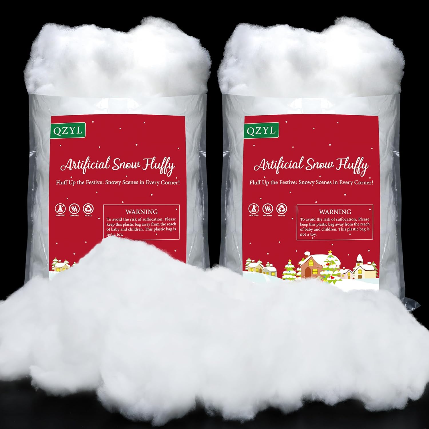 2LB Artificial Fake Snow for Christmas Village Decorations