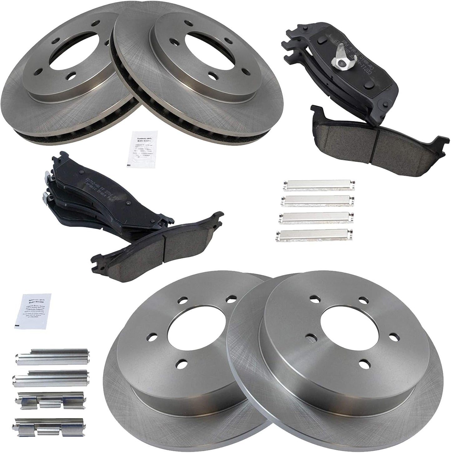 TRQ Brake Pad & Rotor Kit for 1997-2002 Ford Expedition