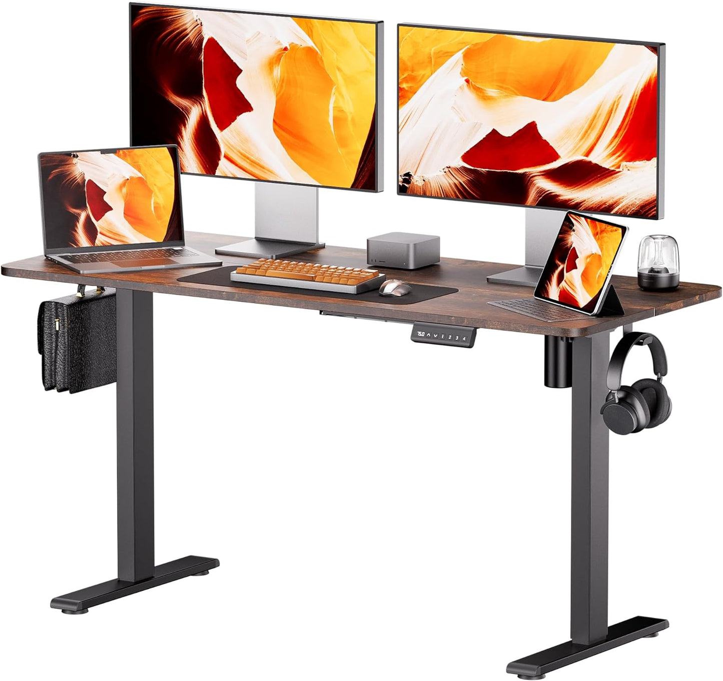 SOHOMACH Electric Standing Desk: Ergo Lift Memory, Spacious 55x24 Stand Up Desk