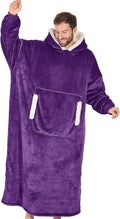 Wearable Blanket Hoodie - Oversized Sherpa Hooded Blanket for Women