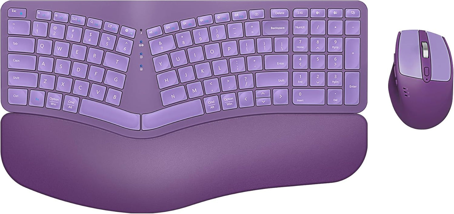 Ergonomic Wireless Keyboard Mouse Combo for Comfort and Efficiency