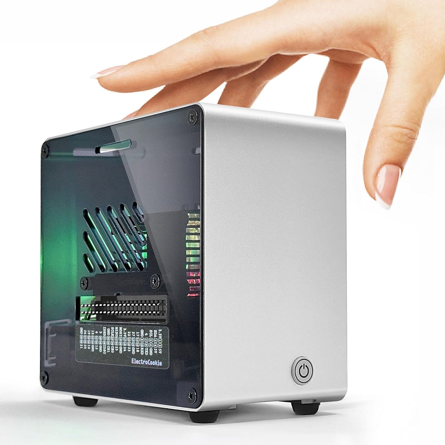 ElectroCookie Raspberry Pi 5 Case with Cooling Fan & RGB Light