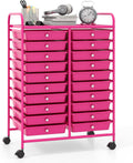 20 Drawer Rolling Cart Mobile Storage Organizer - Bright Multicolor