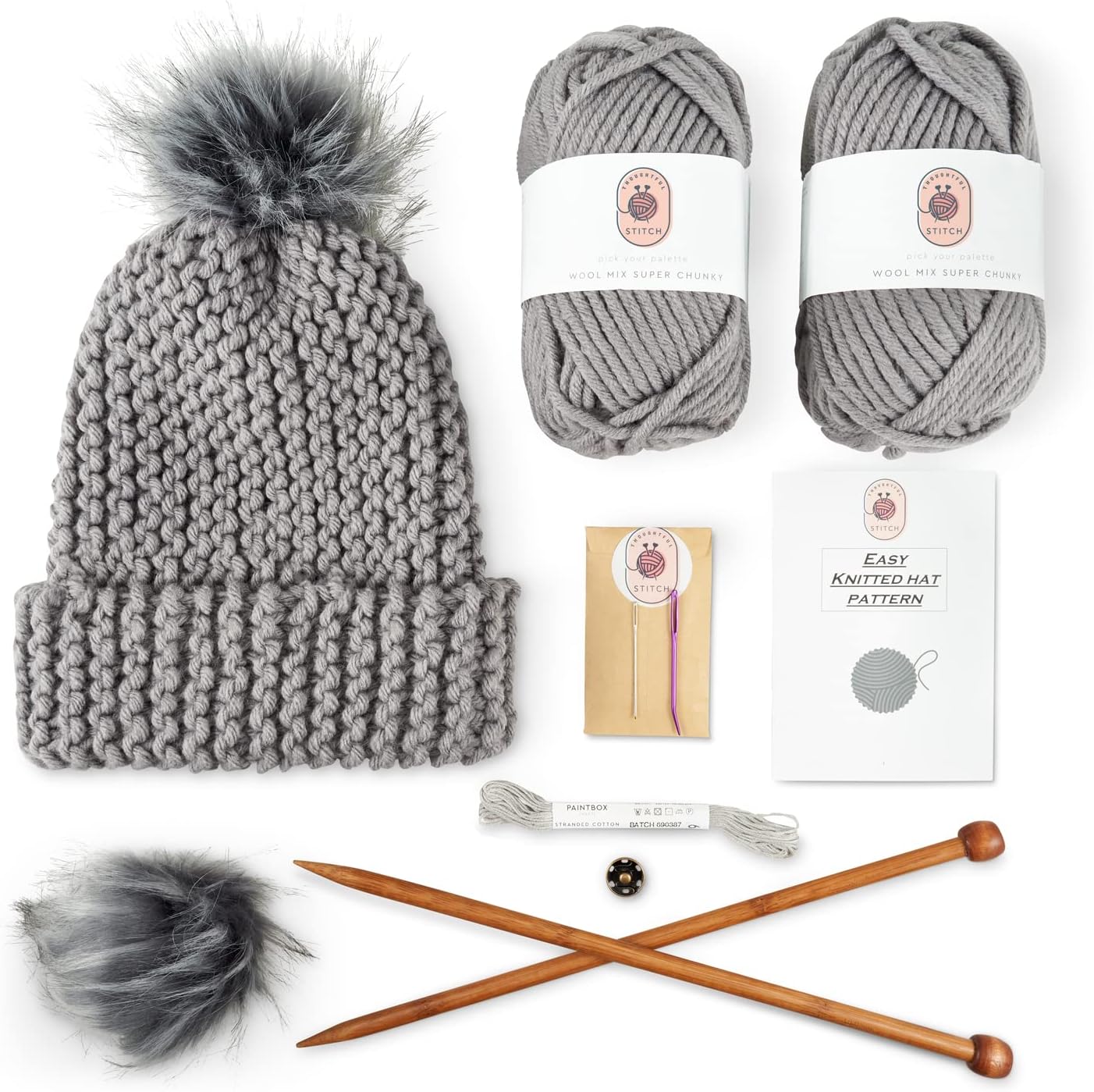 Knitting Kits for Beginners Adults - Easy Hat Making Set