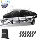 NEVERLAND Trailerable Boat Cover for V-Hull and Tri-Hull Boats