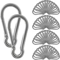 150PCS Carabiner Clip Heavy Duty Carbon Steel Mini Carabiners - Bulk