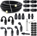 6AN PTFE Fuel Line Kit 5/16 in Nylon Stainless Steel Braided - 20FT