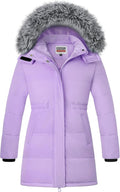 Girls Winter Long Hooded Parka - Warm Puffer Coat for Kids