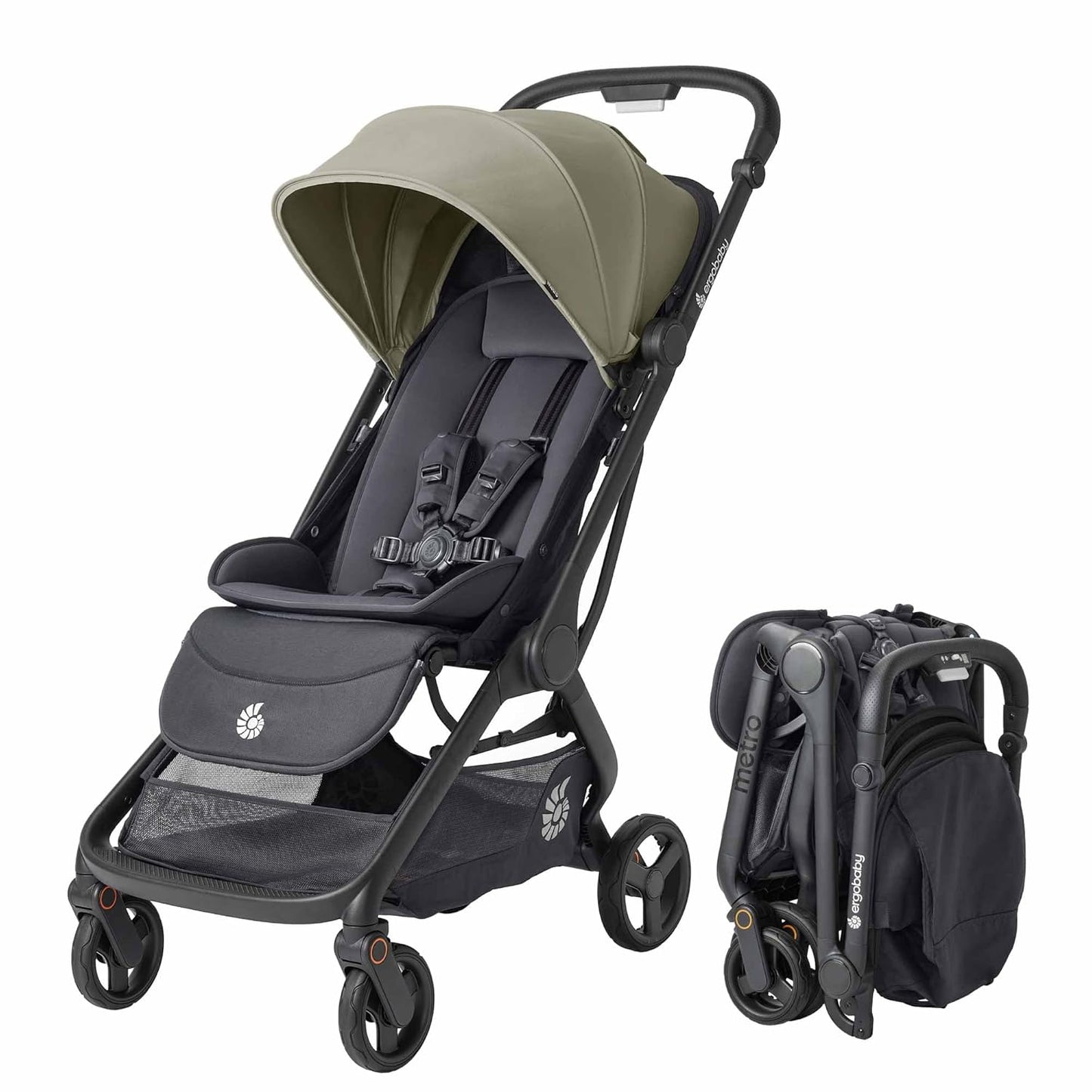 Ergobaby Metro 3 Compact Baby Stroller - Lightweight & Foldable