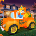 6FT Thanksgiving Inflatable Car with Scarecrow - Lighted Yard Decor