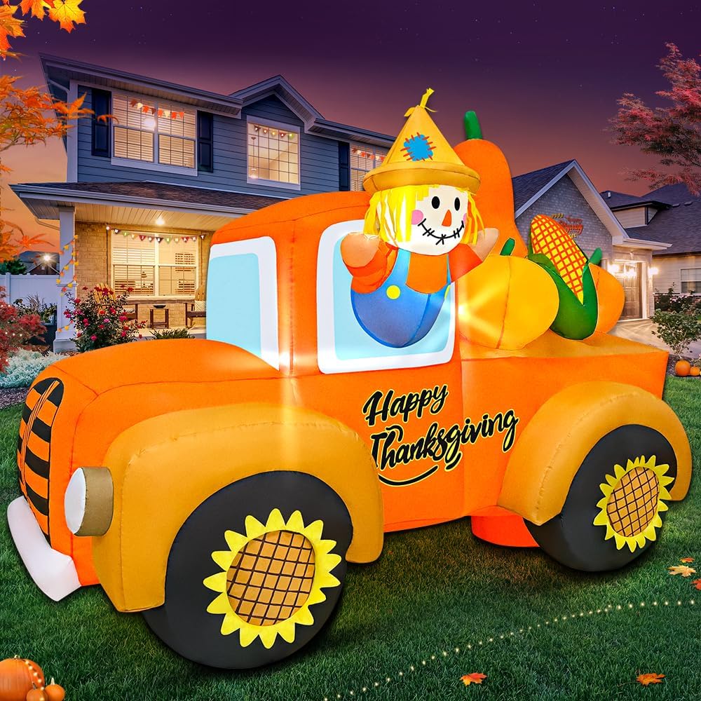 6FT Thanksgiving Inflatables Outdoor Decoration for Fall Fun