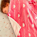 Personalized Baby Blanket with Name - Soft Plush Flannel Throw (50in x
