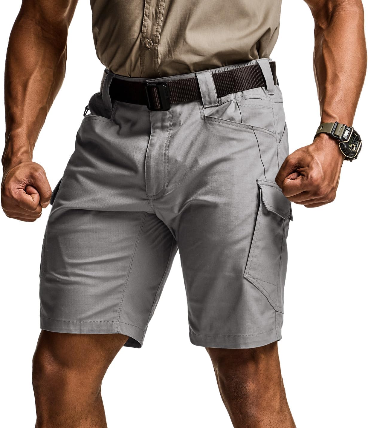 CQR Men's Flex Casual Cargo Shorts for Comfort and Style