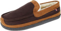 Men's Classic Microsuede Moccasin Slipper Solid Black - Memory Foam