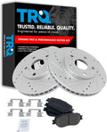TRQ Front Performance Brake Pad & Rotor Kit - Direct Fit for 2002-2006