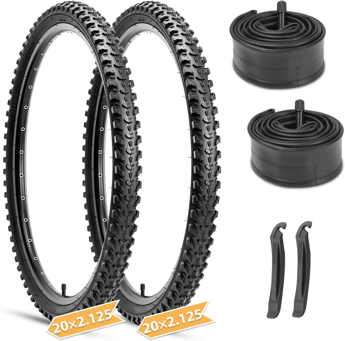 Hycline Mountain Bike Tires Set: Durable 20/24/26x2.125 Inch Tires