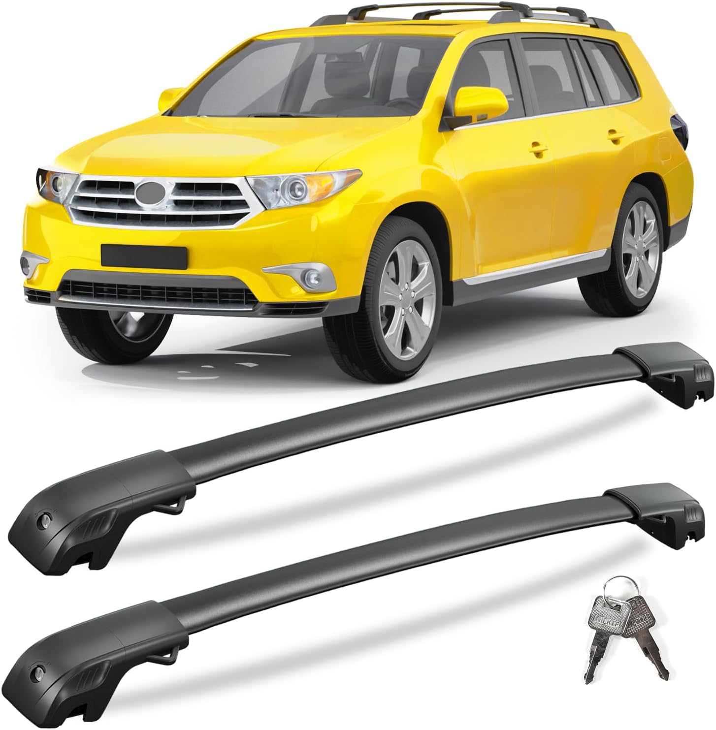 KINGGERI Lockable Roof Rack Cross Bars for Toyota Highlander