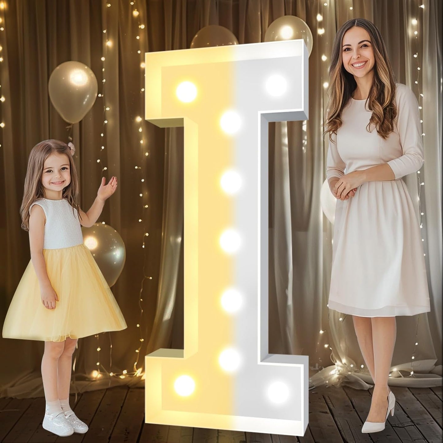 Giant 4 FT Light Up Marquee Letters for Parties and Weddings