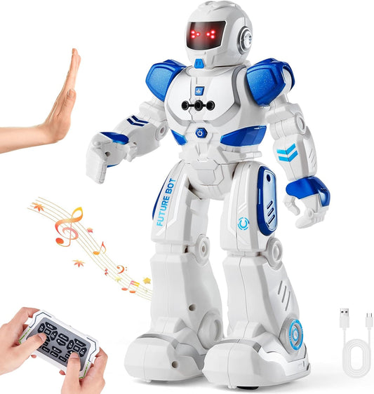 Interactive Smart RC Robot Toy for Kids, Ages 3+, Gesture Sensing & Programmable