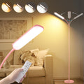 Bright Pink LED Floor Lamp with Remote for Modern Living Spaces