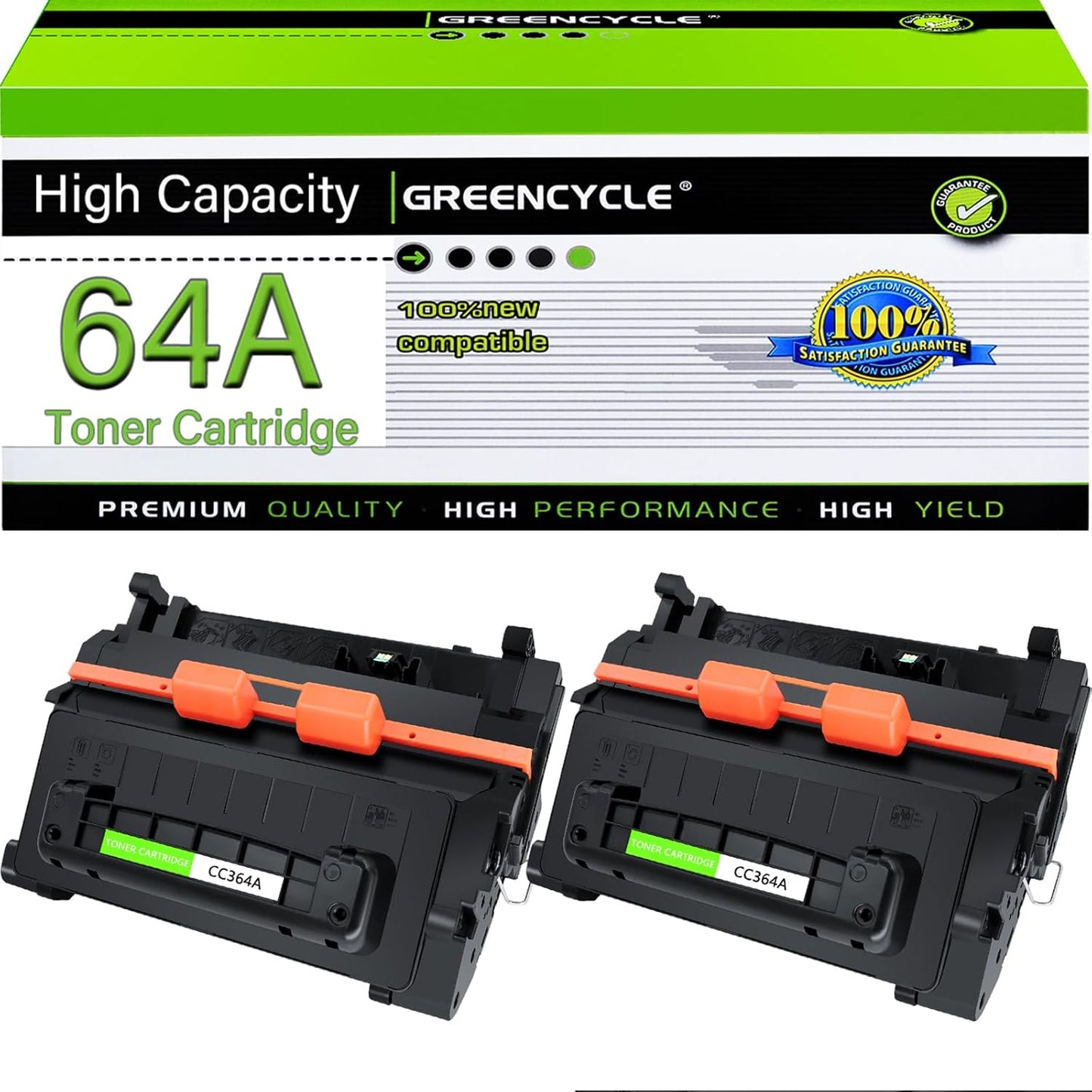 greencycle 64A Compatible Black Toner Cartridge for HP Printers
