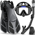 Snorkeling Gear for Adults Men Women 4-in-1 Snorkel Set - Travel