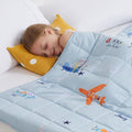 Weighted Blanket 10 lbs Blue Dinosaur - Breathable Kids Heavy Blanket