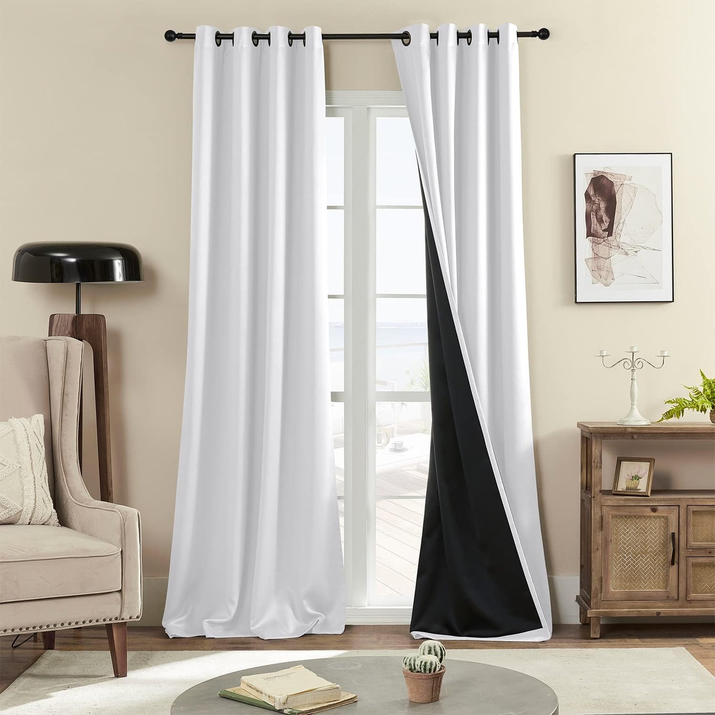 Rutterllow 100% Blackout Curtains for Complete Light Control