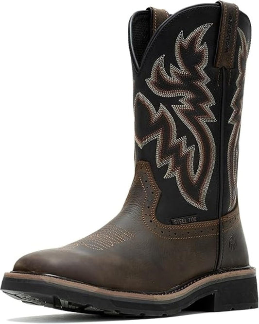 Wolverine Men's Rancher Steel Toe 10in Work Boots for Comfort