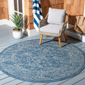 SAFAVIEH Courtyard Collection Round Navy/Ivory Area Rug Review