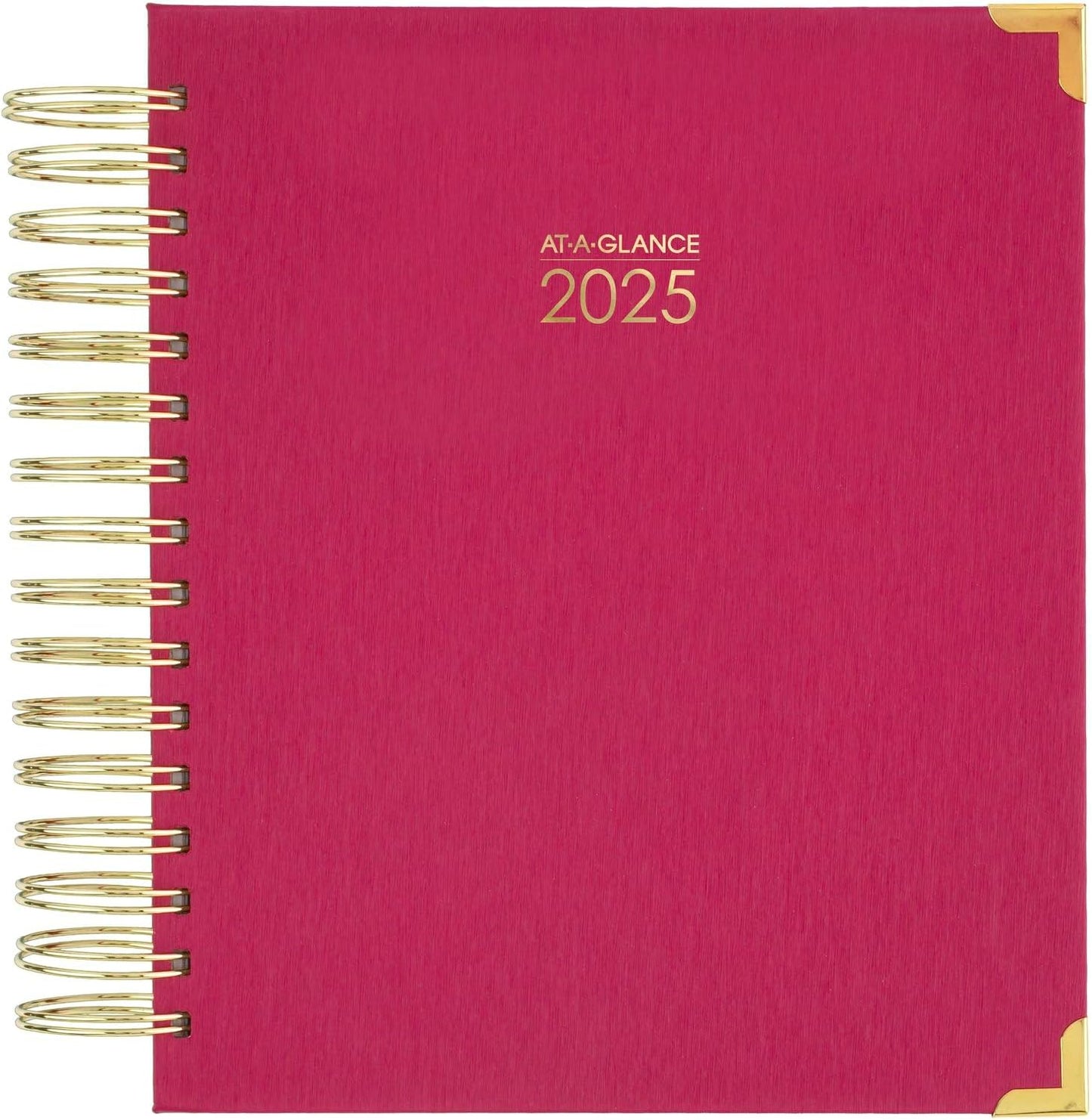 AT-A-GLANCE 2025 Planner: Daily & Monthly, Berry Hardcover