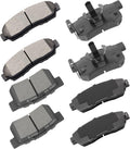 cci yu D1089 D1086 Ceramic Front & Rear Brake Pads - Quiet, Effective