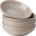 8.5ft Large Pasta Bowls Set of 6 - 36oz Stoneware Pasta & Salad Bowls