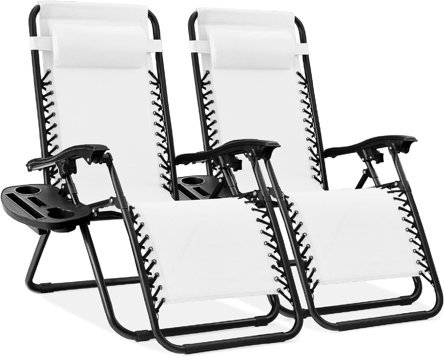 Adjustable Steel Mesh Zero Gravity Lounge Chair Recliners Set