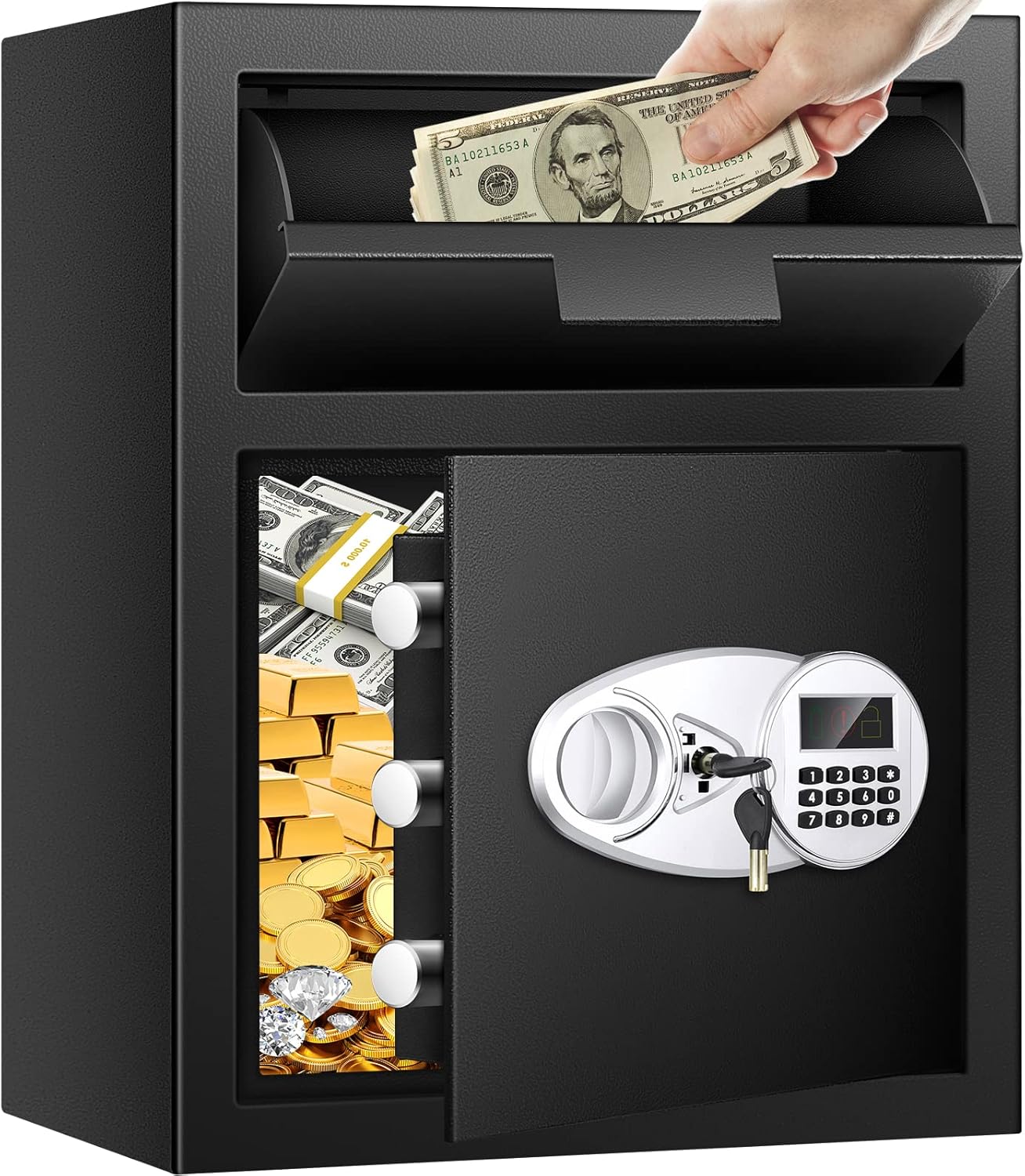 2.8 Cuft Depository Safe with Drop Slot for Business Security